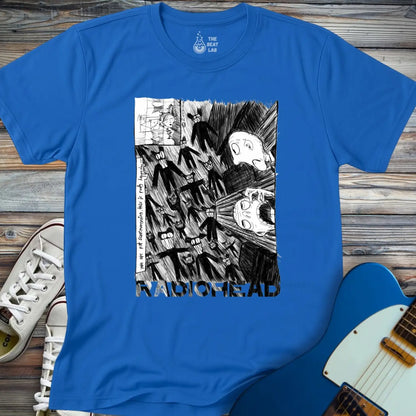 Radiohead Comic Art (VI) T-shirt - Royal / S - T-Shirt