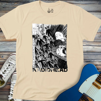Radiohead Comic Art (VI) T-shirt - Sand / S - T-Shirt