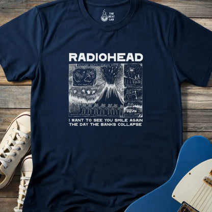 Radiohead Comic Art (VII) T-shirt - Navy / S - T-Shirt