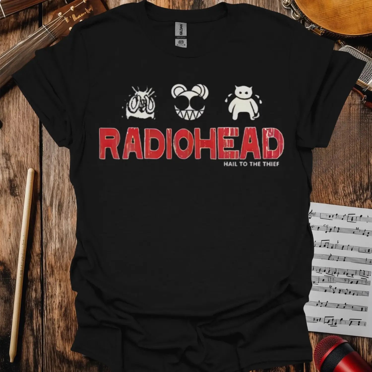 Radiohead Hail To The Thief T-shirt - S / Black - T-Shirt