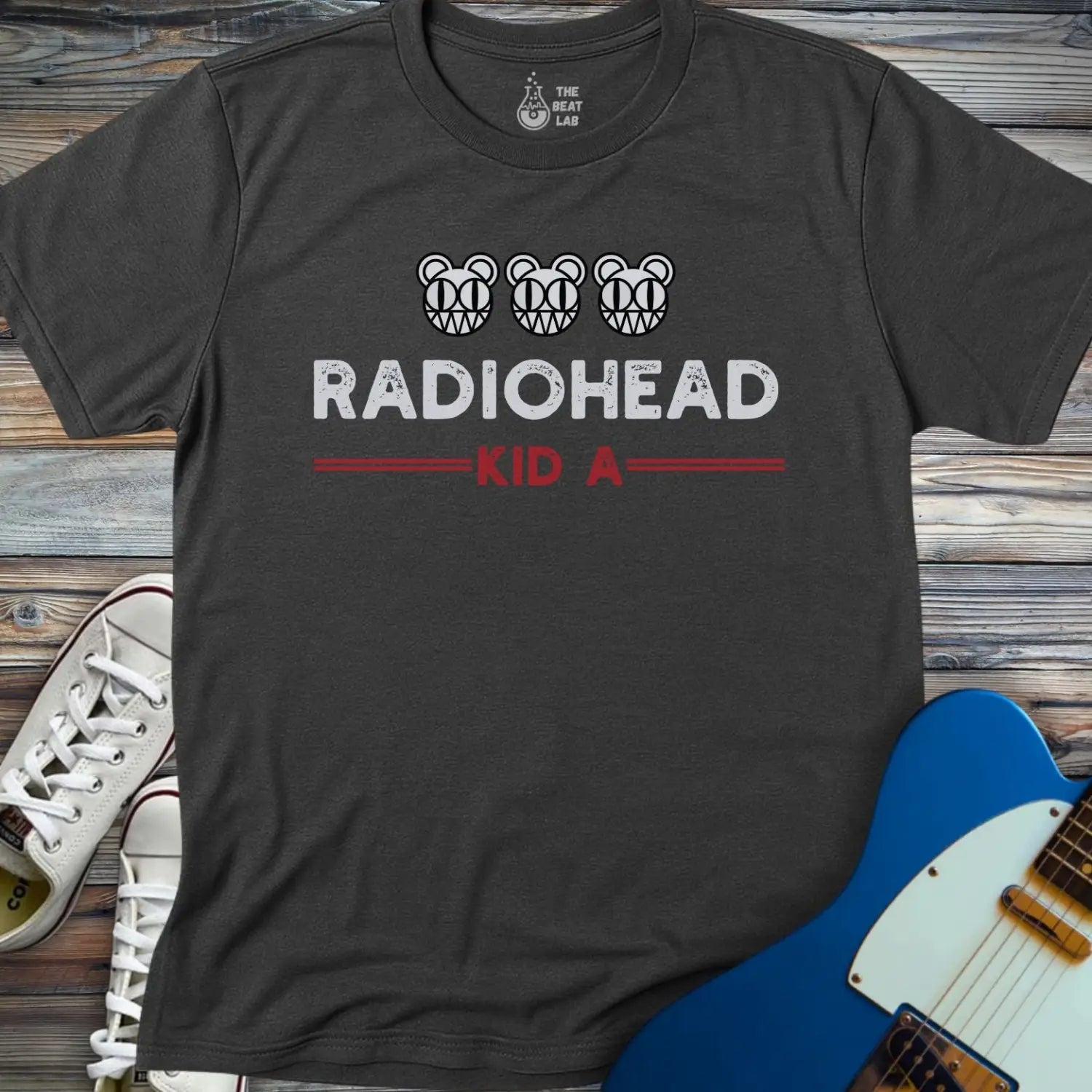 Radiohead Kid A (II) T-shirt - Dark Heather Grey / S - T-Shirt