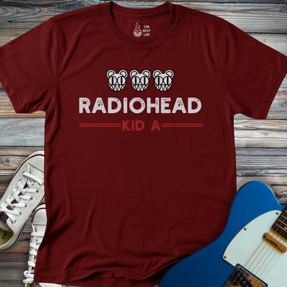 Radiohead Kid A (II) T-shirt - Maroon / S - T-Shirt
