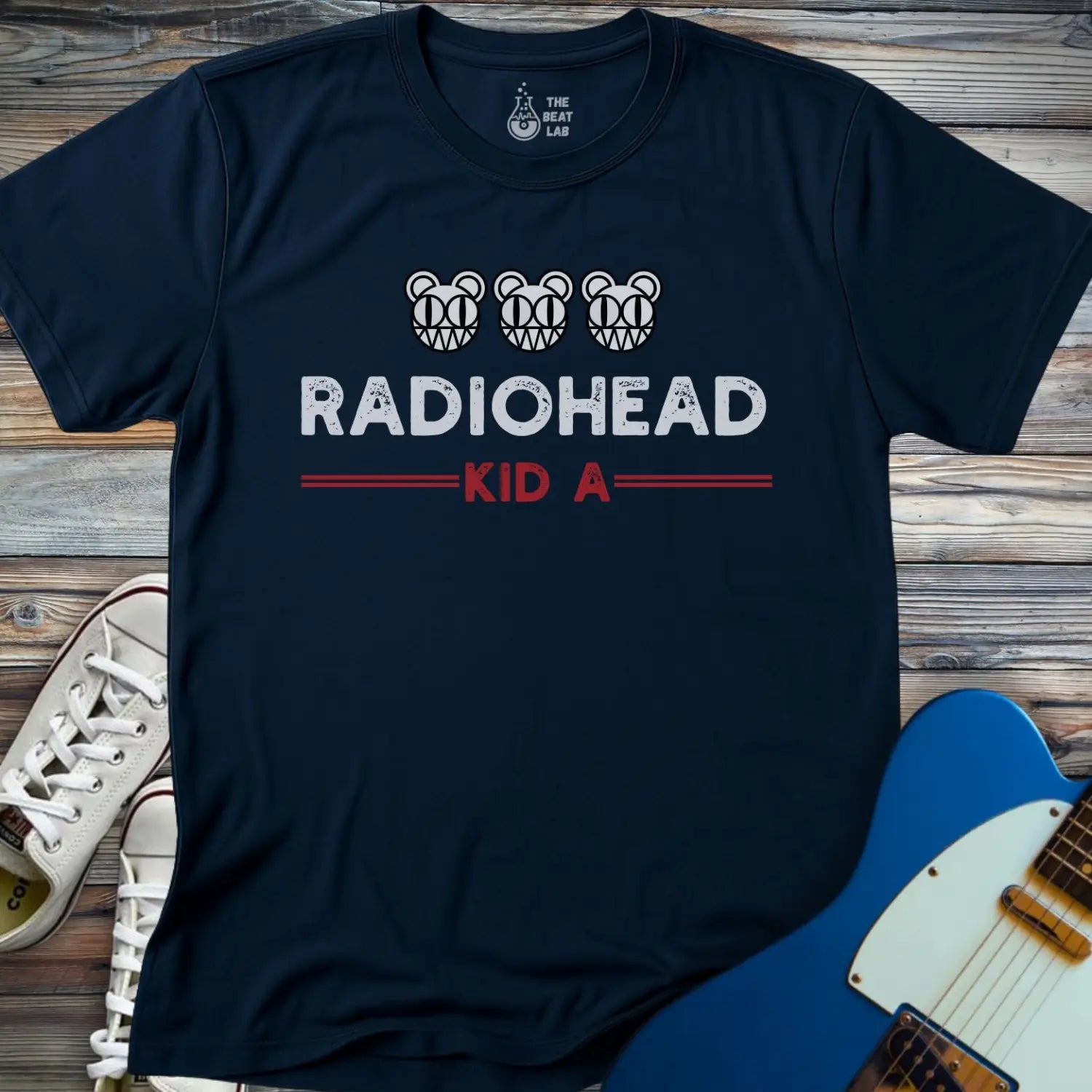 Radiohead Kid A (II) T-shirt - Navy / S - T-Shirt