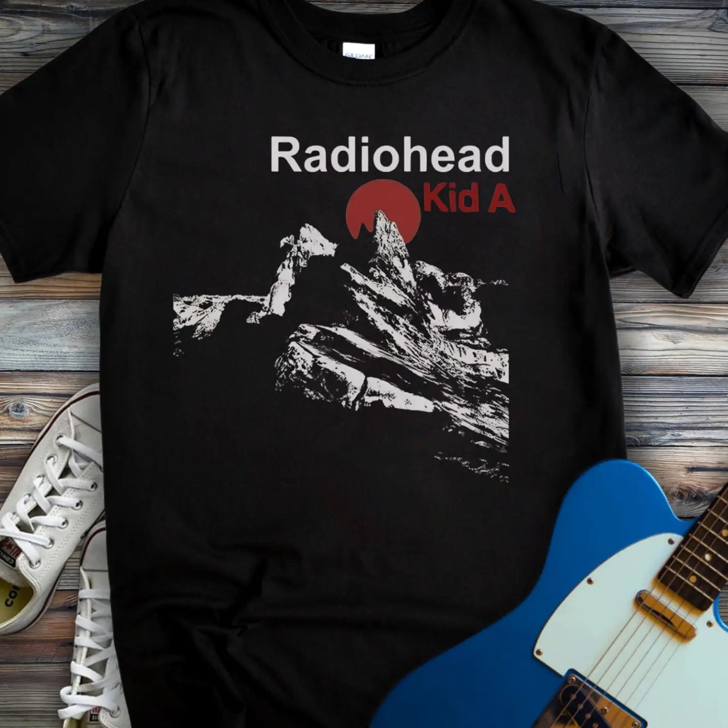 Radiohead Kid A T-shirt - Black / S - T-Shirt