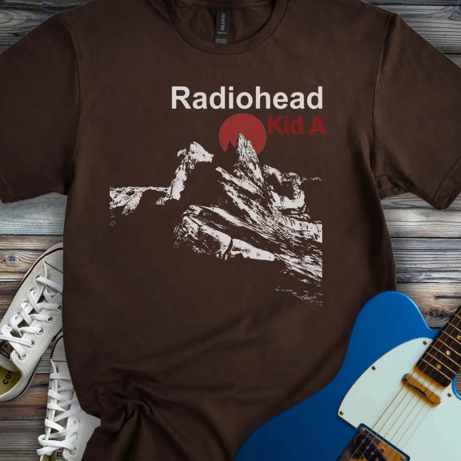 Radiohead Kid A T-shirt - Dark Chocolate / S - T-Shirt