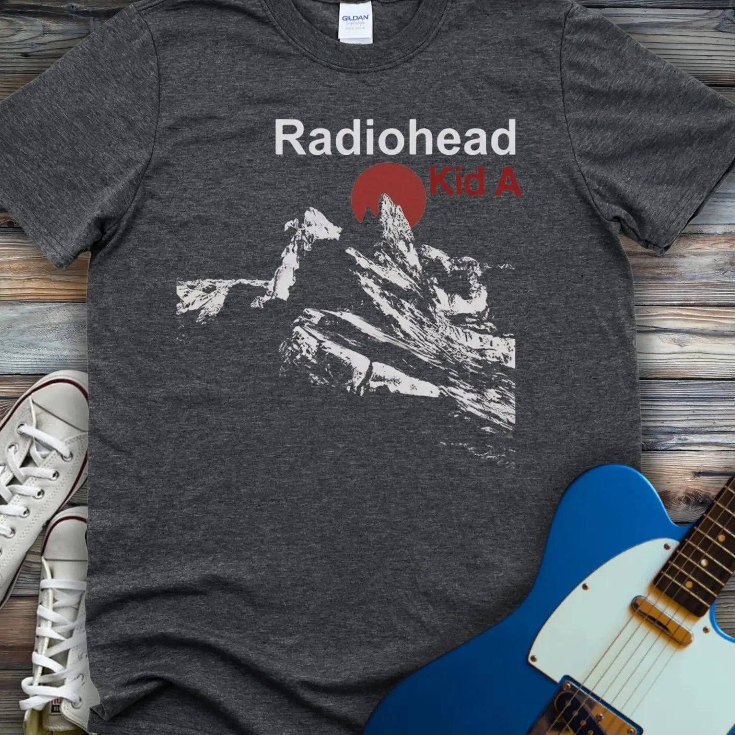 Radiohead Kid A T-shirt - Dark Heather Grey / S - T-Shirt