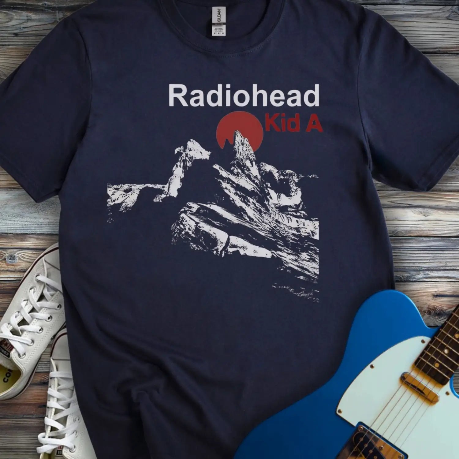 Radiohead Kid A T-shirt - Navy / S - T-Shirt