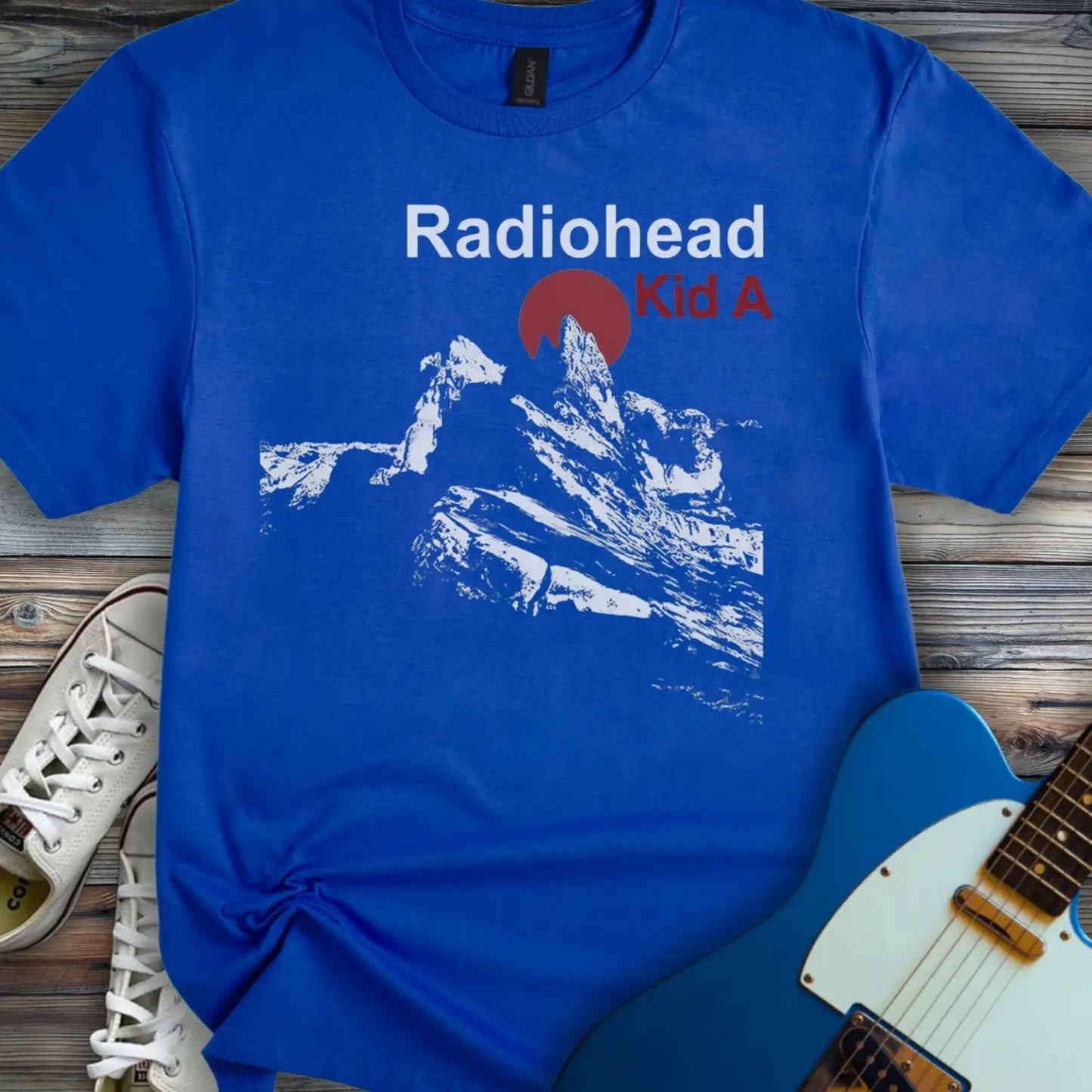 Radiohead Kid A T-shirt - Royal / S - T-Shirt