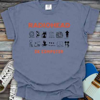 Radiohead Ok Computer Comfort Colors Shirt - Blue Jean / S - T-Shirt