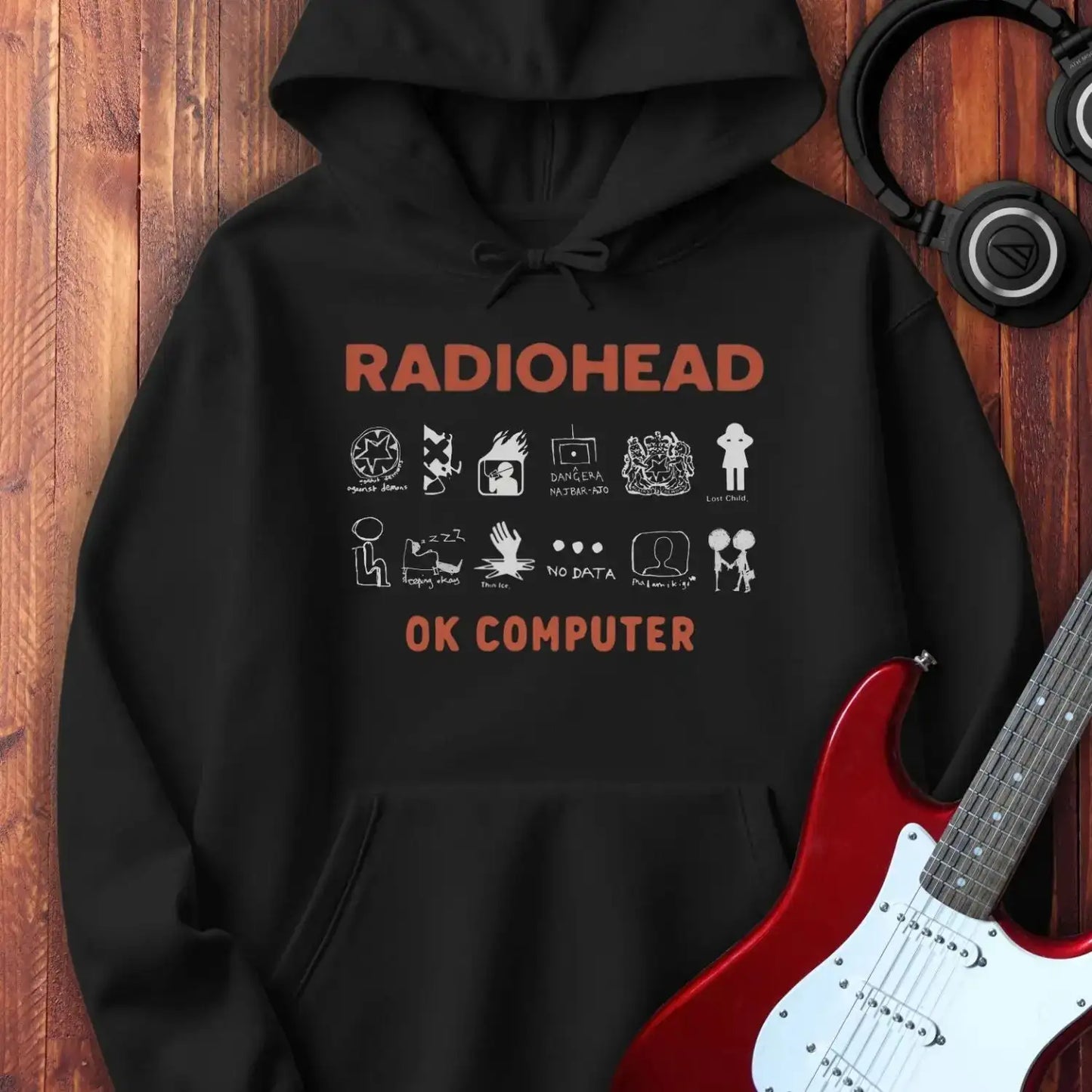Radiohead Ok Computer Hoodie Black