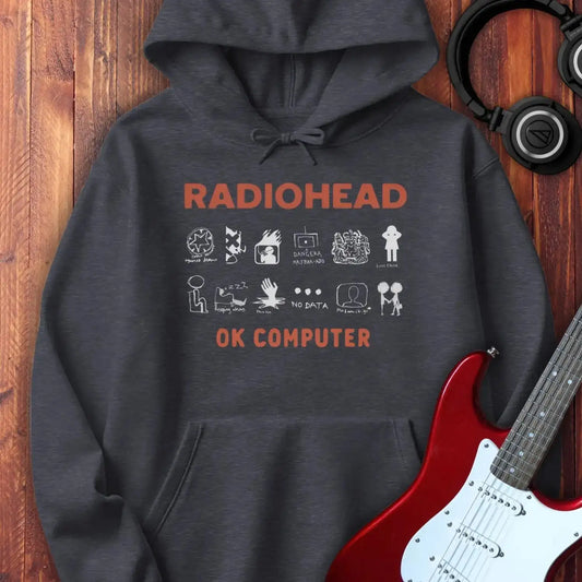 Radiohead Ok Computer Hoodie Dark Heather