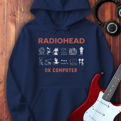 Radiohead Ok Computer Hoodie Navy