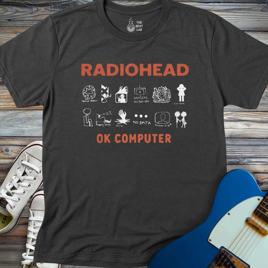 Radiohead OK Computer T-shirt - Dark Heather Grey / S - T-Shirt