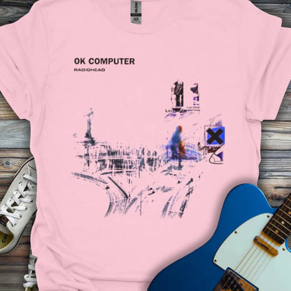 Radiohead Ok Computer T-shirt - Light Pink / S - T-Shirt