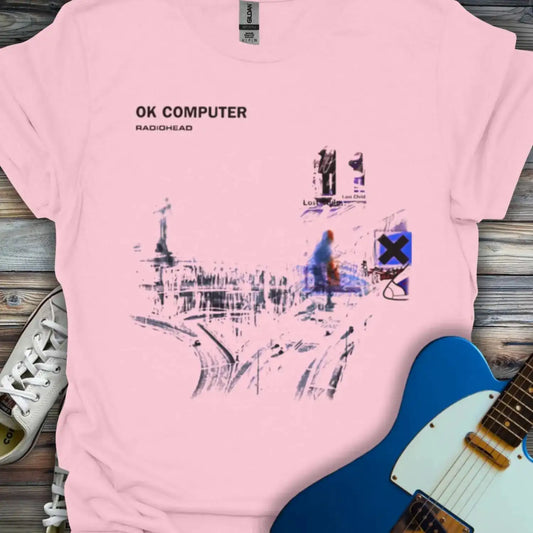 Radiohead Ok Computer (II) T-shirt Light Pink