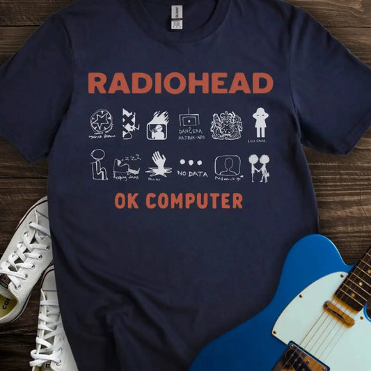 Radiohead OK Computer T-shirt Navy
