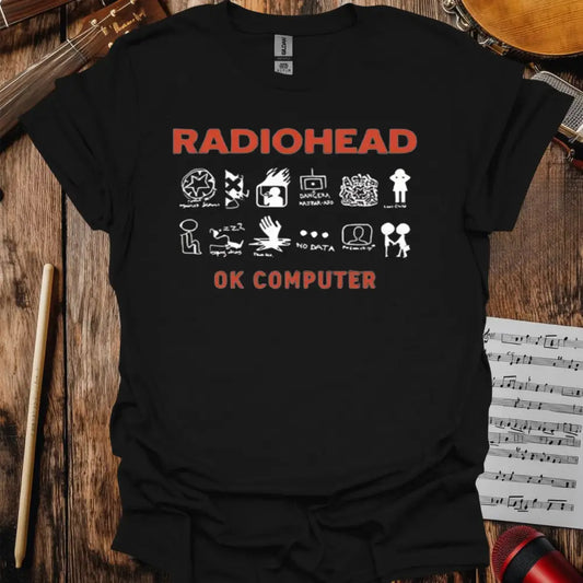 Radiohead OK Computer T-shirt - S / Black - T-Shirt