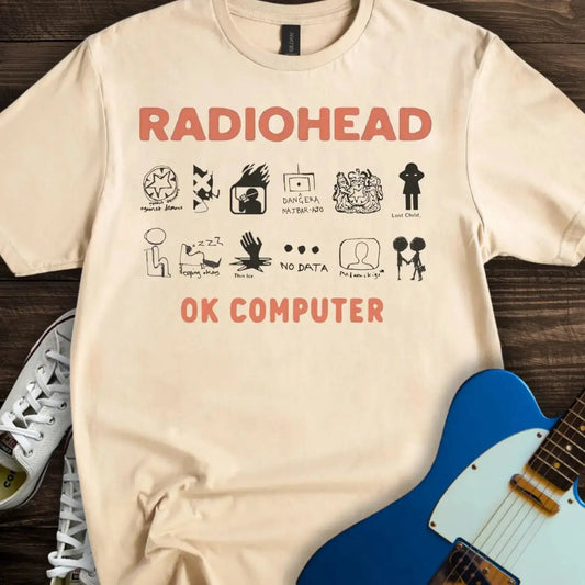 Radiohead OK Computer T-shirt Sand