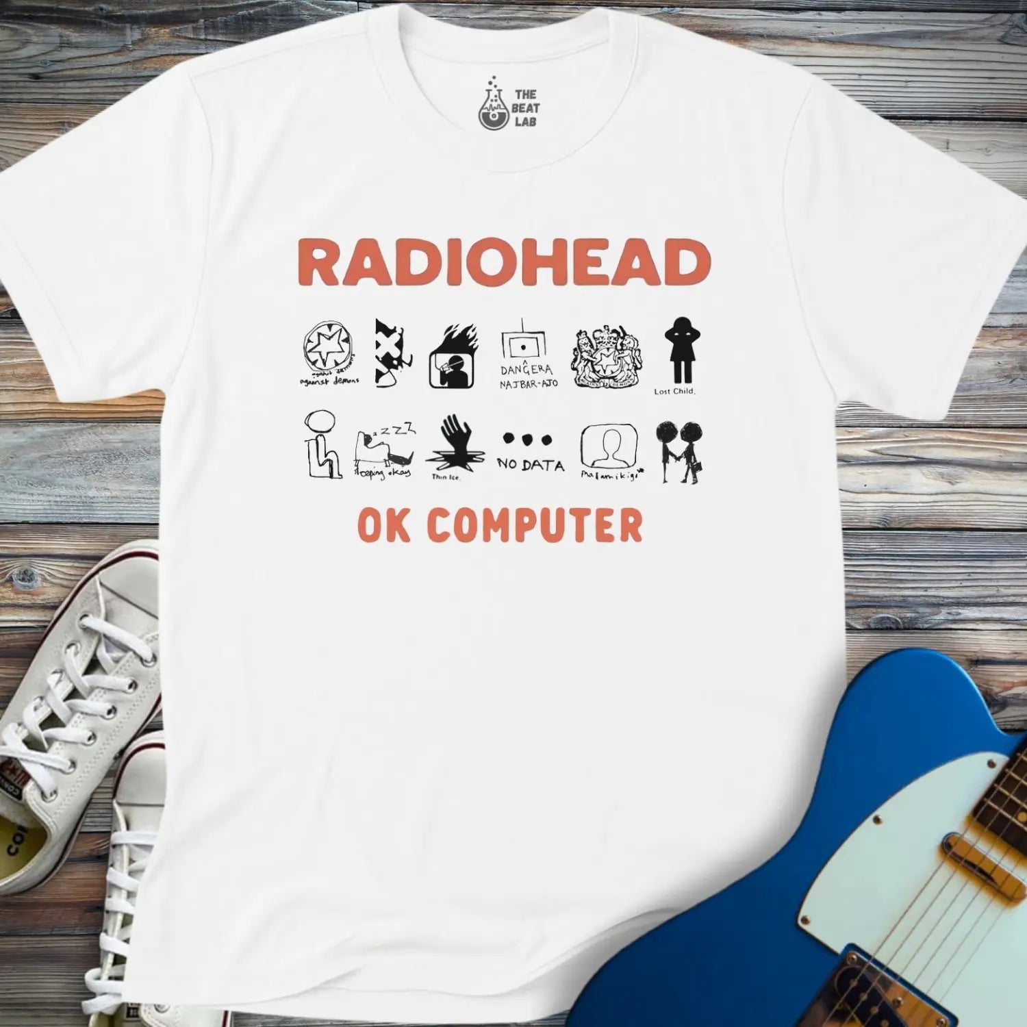 Radiohead OK Computer T-shirt - White / S - T-Shirt