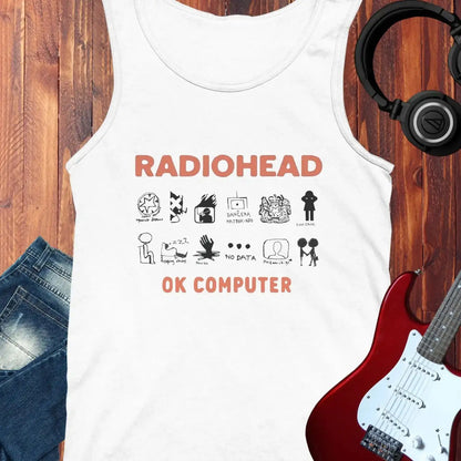 Ok Computer Tank Top White