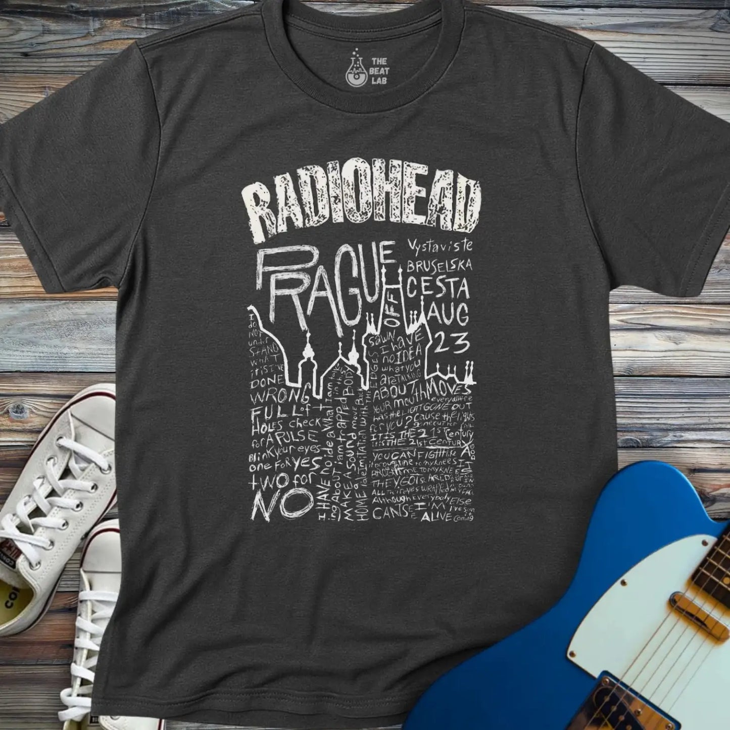 Radiohead Prague T-shirt - Dark Heather Grey / S - T-Shirt