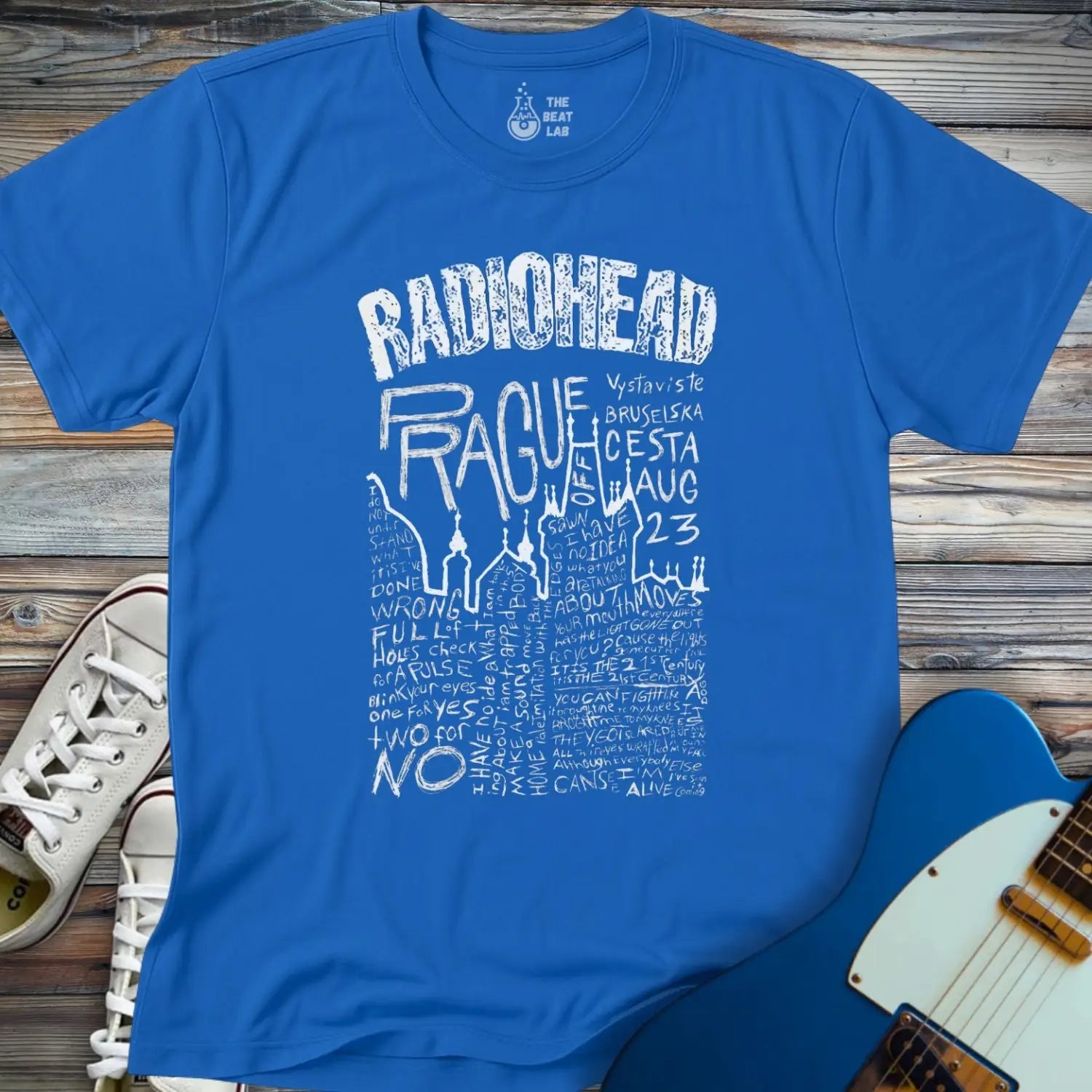 Radiohead Prague T-shirt - Royal / S - T-Shirt