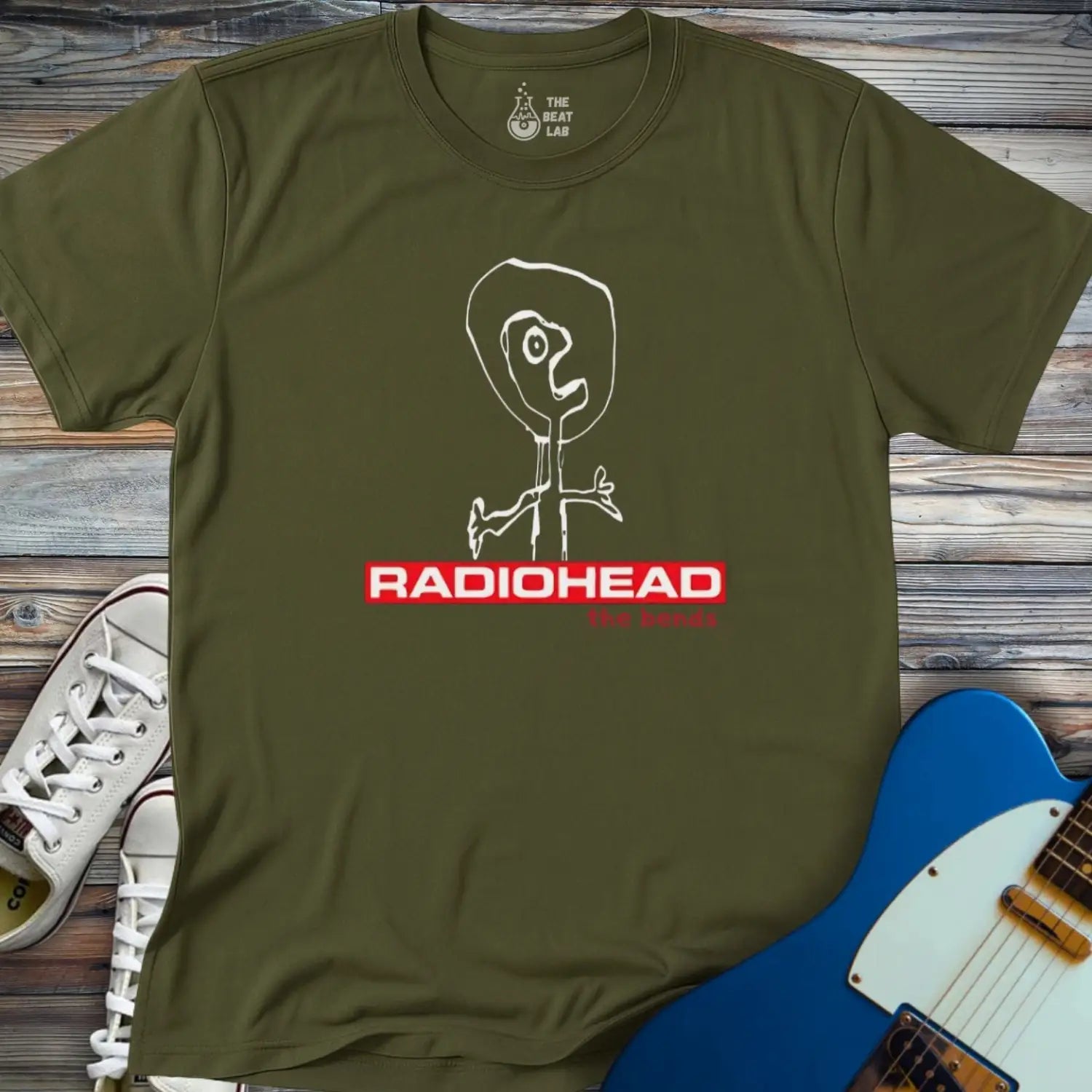 Radiohead The Bends T-shirt - Military Green / S - T-Shirt