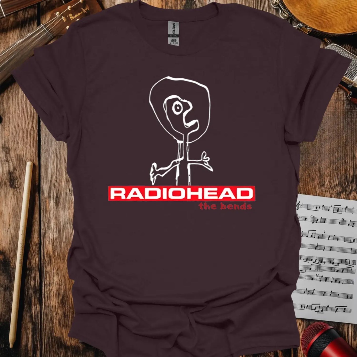 Radiohead The Bends T-shirt - S / Dark Chocolate - T-Shirt