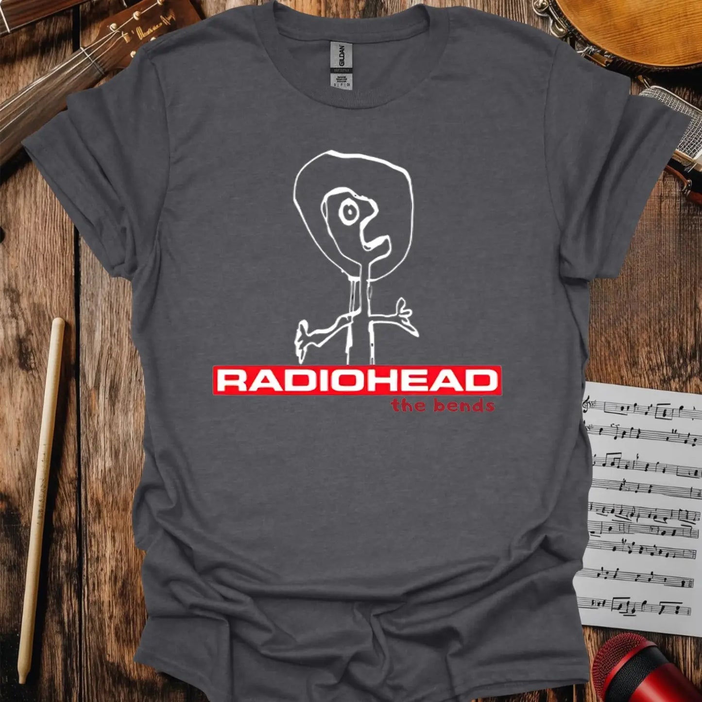 Radiohead The Bends T-shirt - S / Dark Heather Grey - T-Shirt