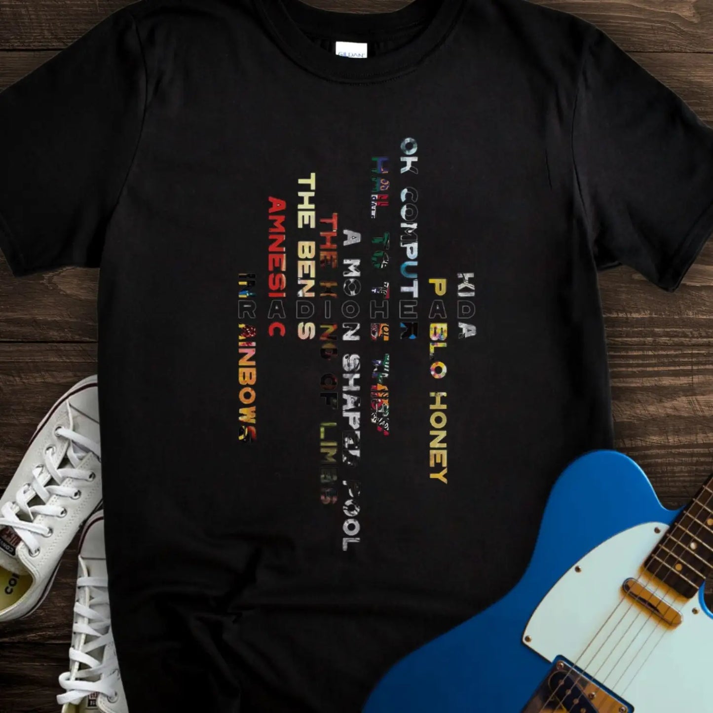 Radiohead Typographics T-shirt - Black / S - T-Shirt