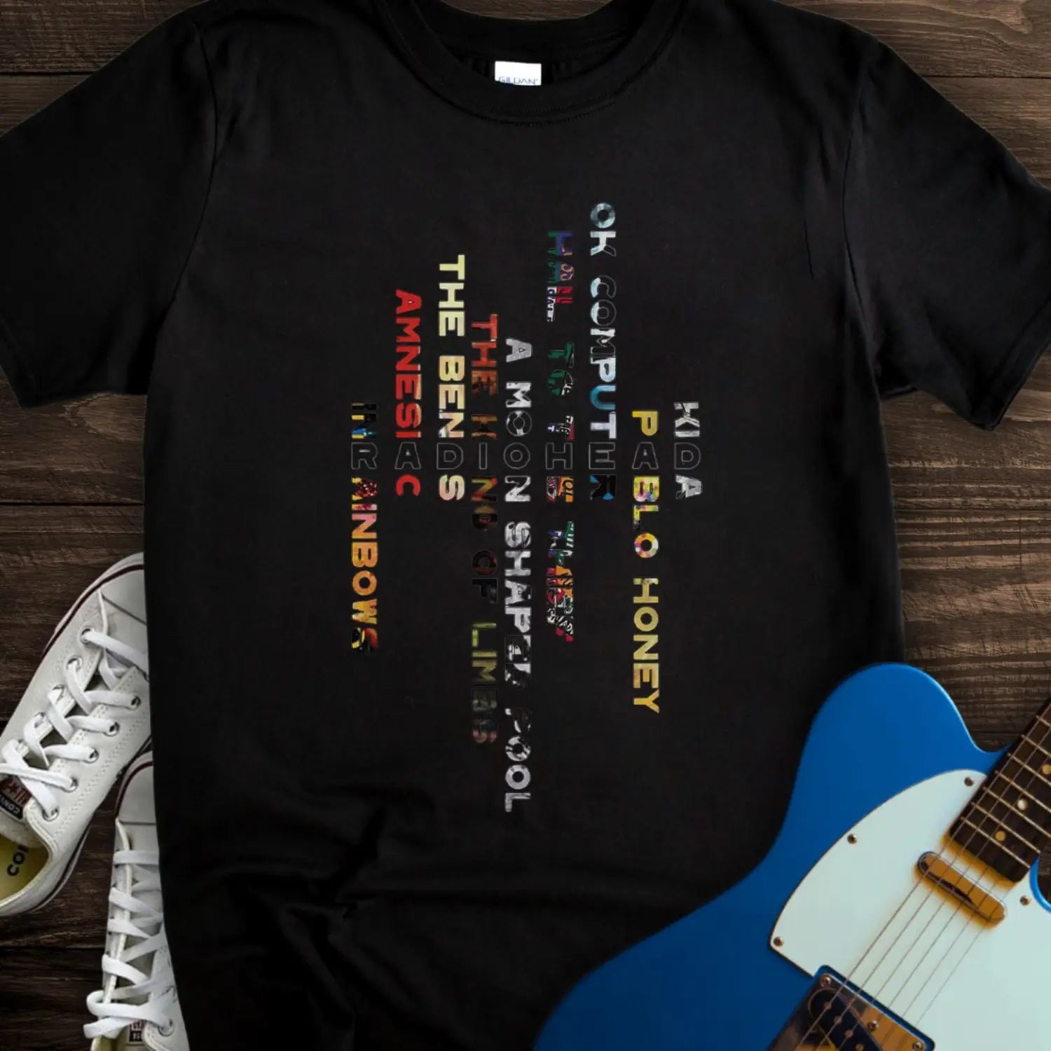 Radiohead Typographics T-shirt - Black / S - T-Shirt