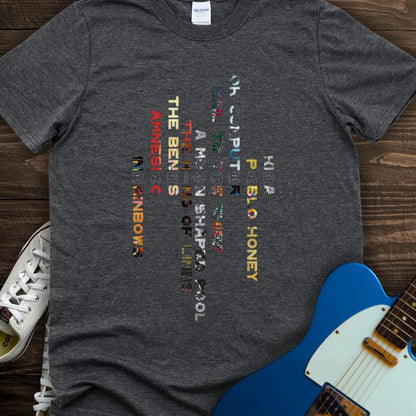 Radiohead Typographics T-shirt - Dark Heather Grey / S - T-Shirt