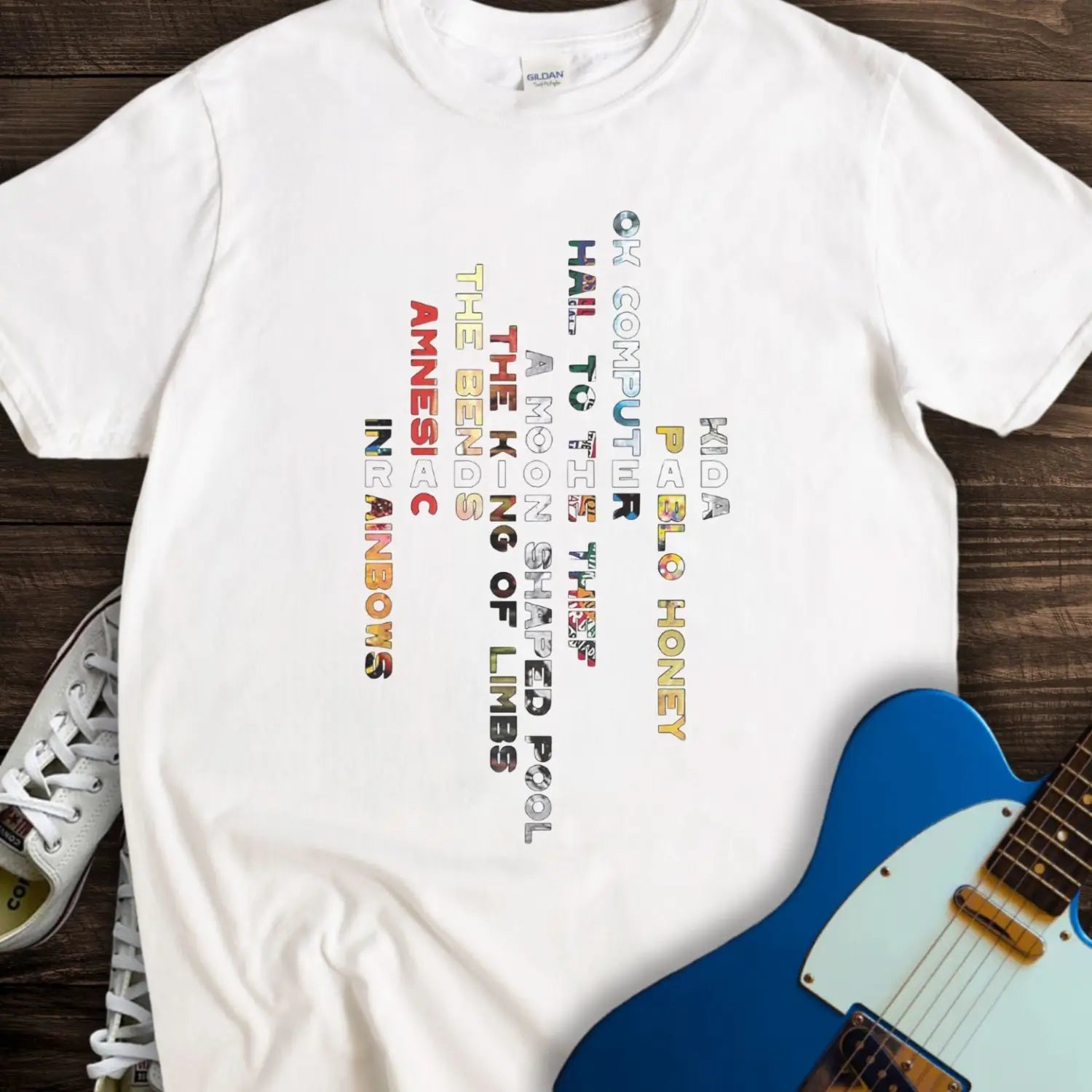 Radiohead Typographics T-shirt - White / S - T-Shirt