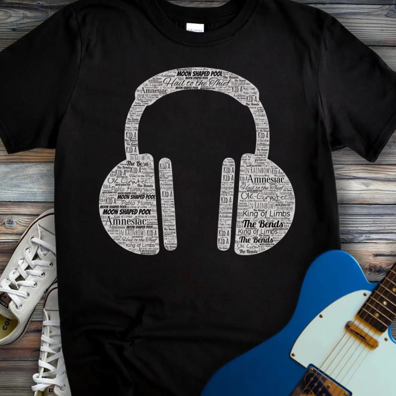 Radiohead Typography (II) T-shirt - Black / S - T-Shirt