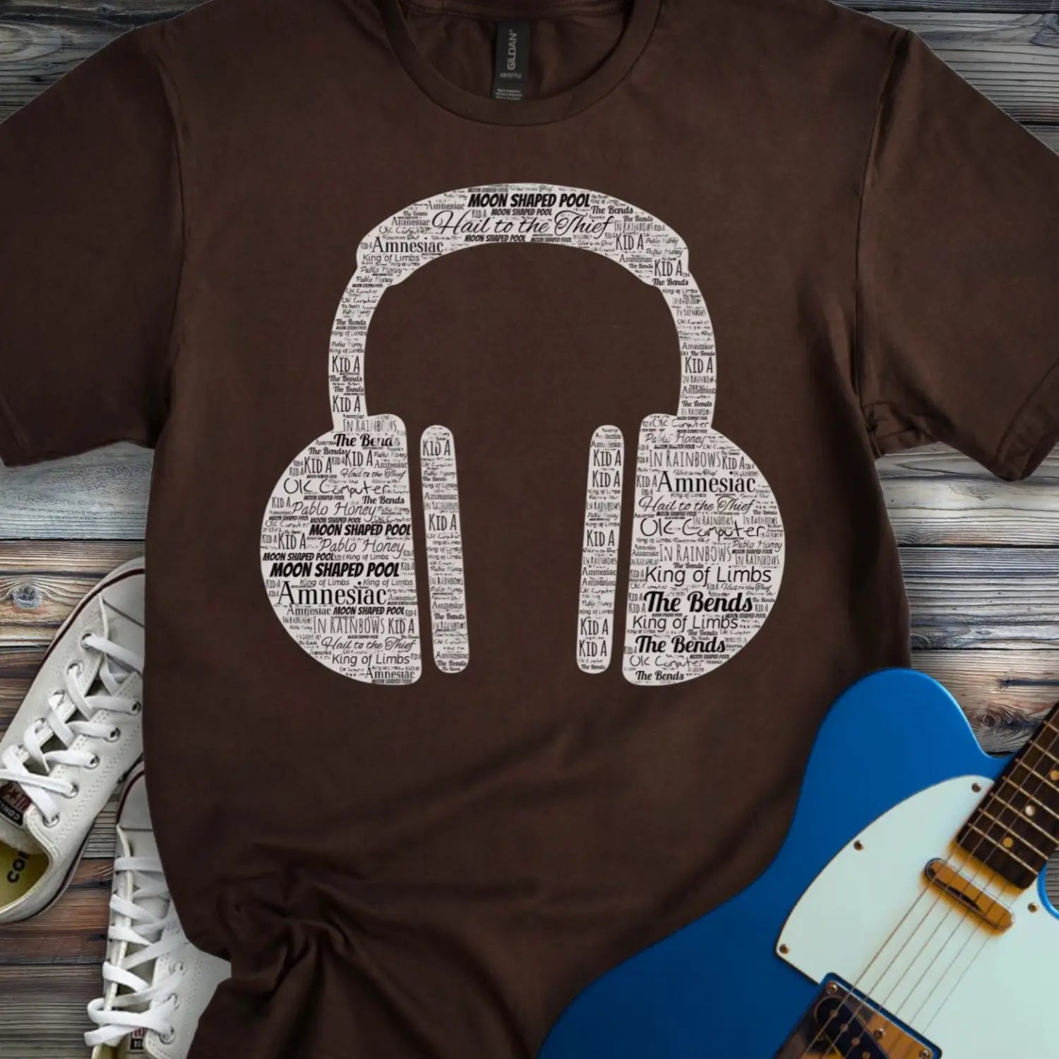 Radiohead Typography (II) T-shirt - Dark Chocolate / S - T-Shirt