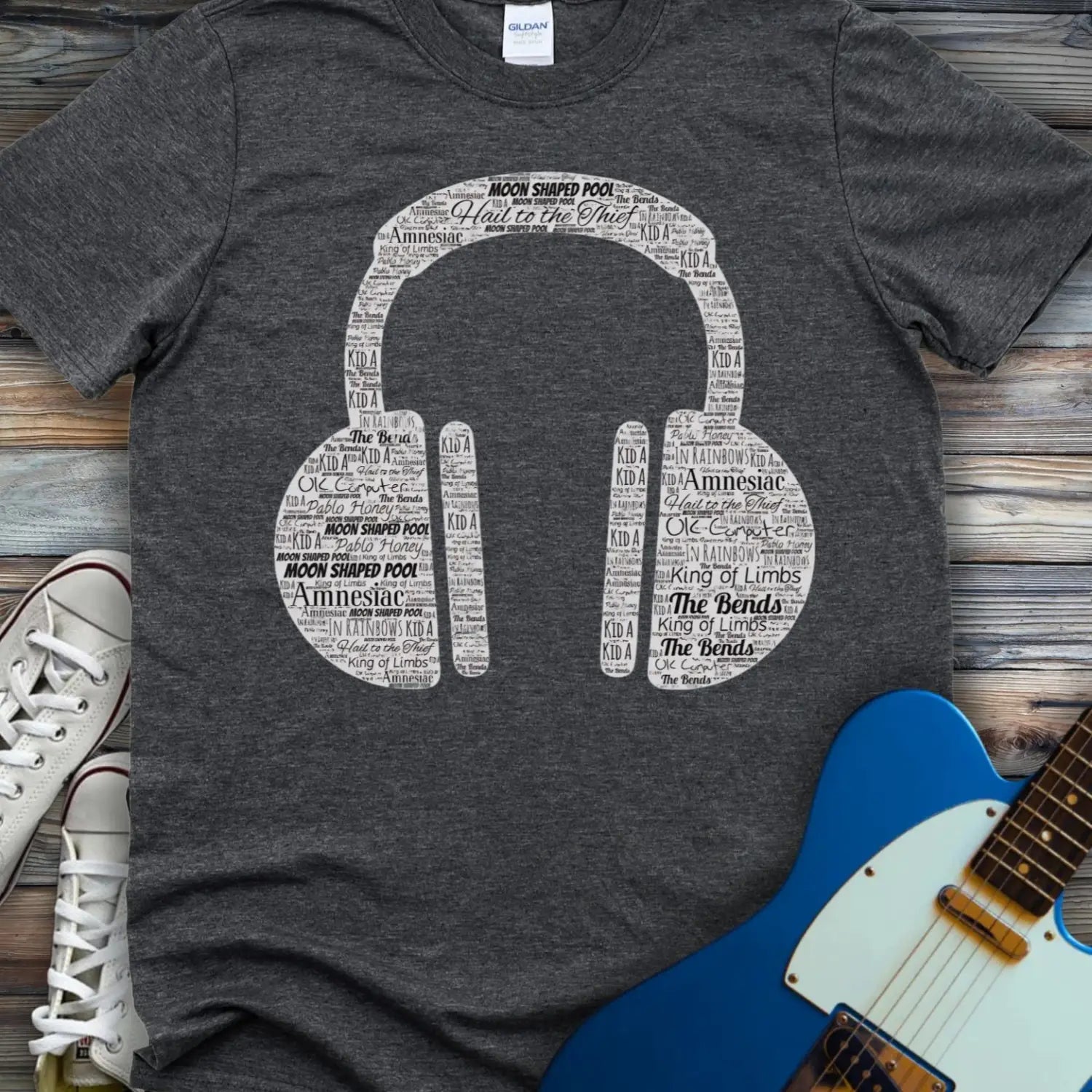 Radiohead Typography (II) T-shirt - Dark Heather Grey / S - T-Shirt