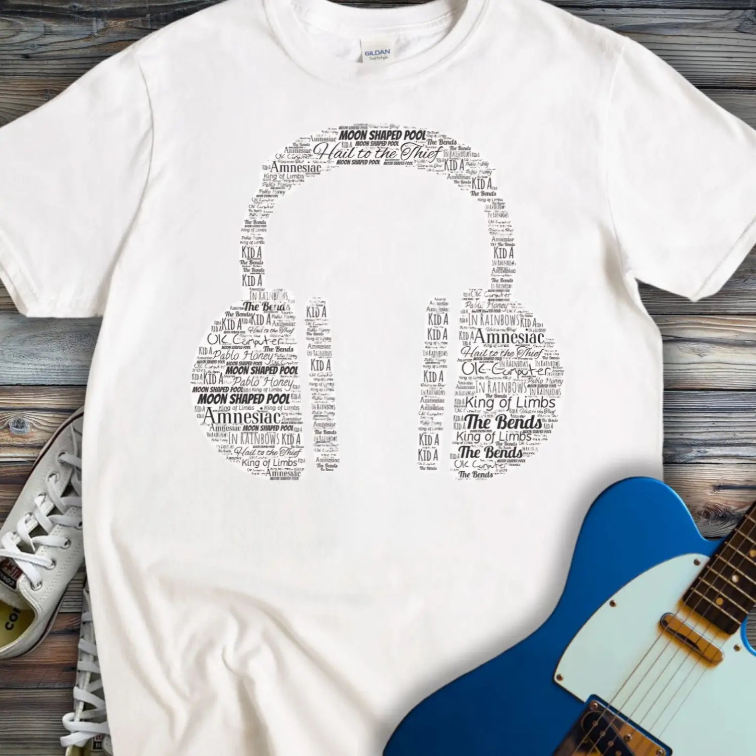 Radiohead Typography (II) T-shirt - White / S - T-Shirt