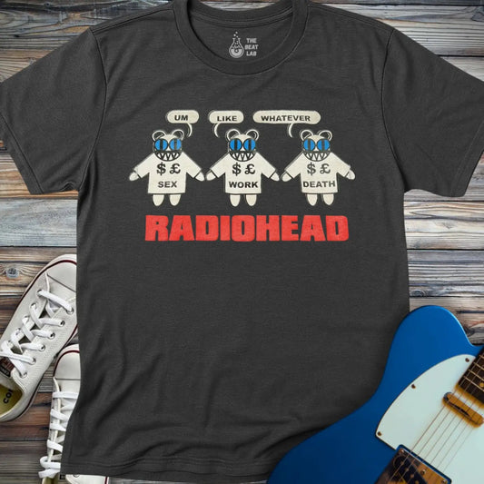 Radiohead Um Like Whatever T-shirt - Dark Heather Grey / S - T-Shirt