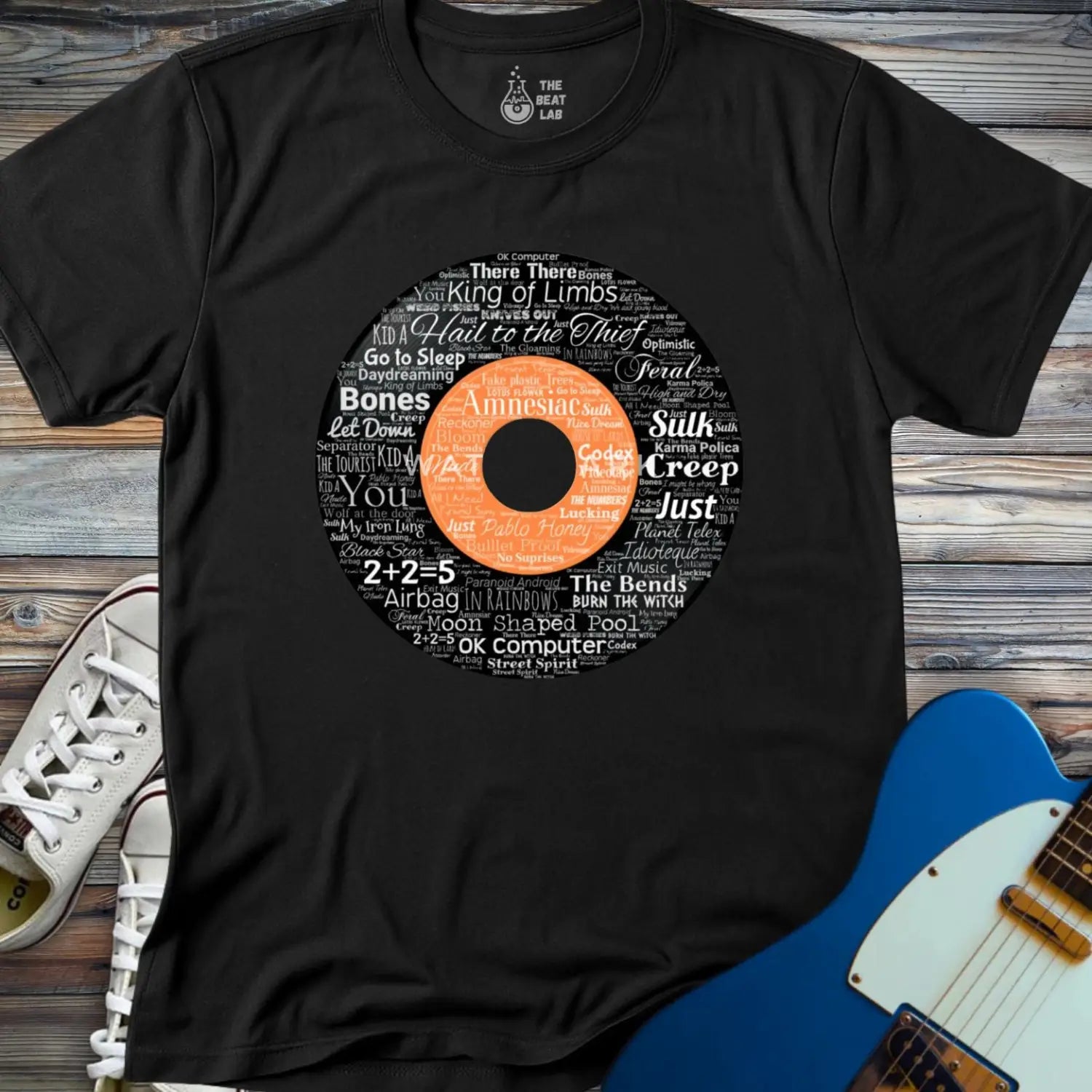 Radiohead Vinyl Record T-shirt - Black / S - T-Shirt
