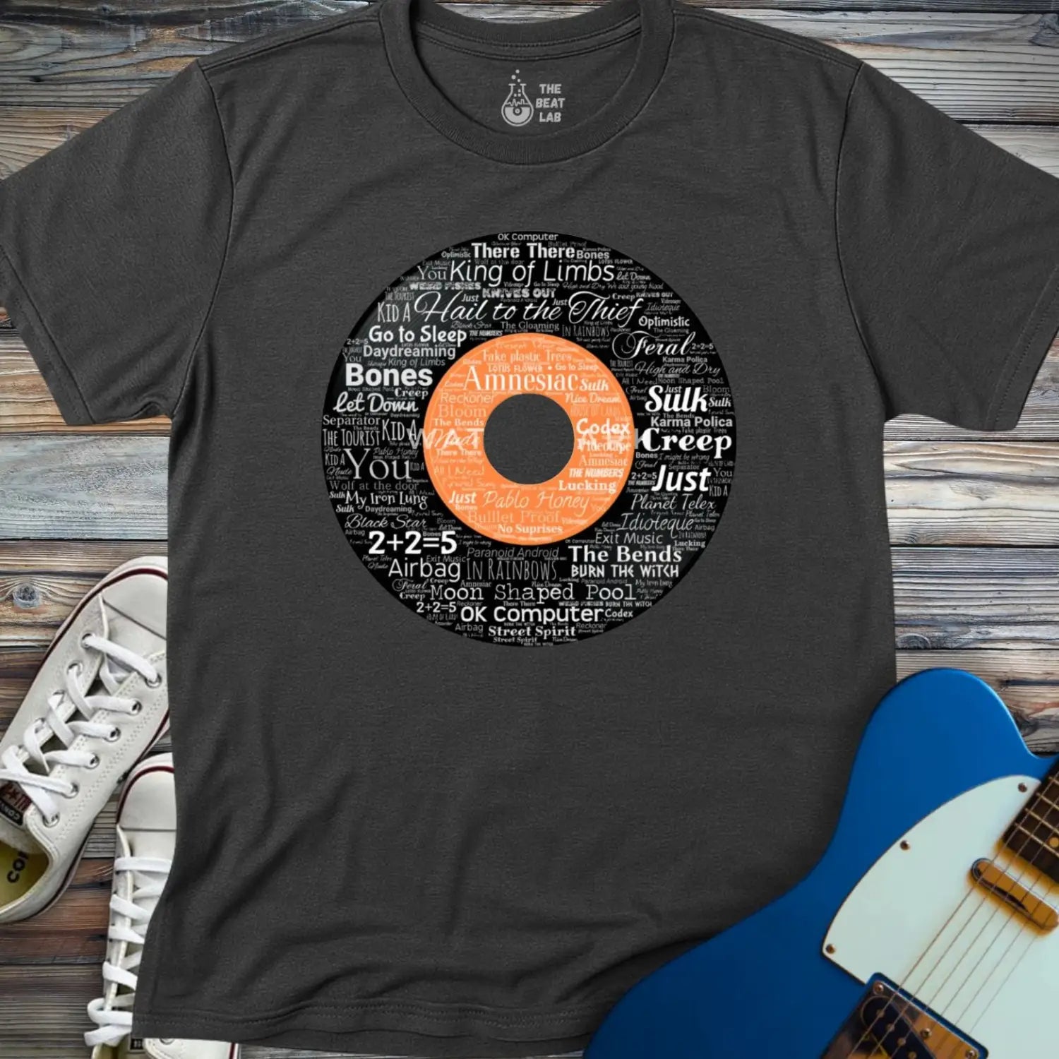 Radiohead Vinyl Record T-shirt - Dark Heather Grey / S - T-Shirt