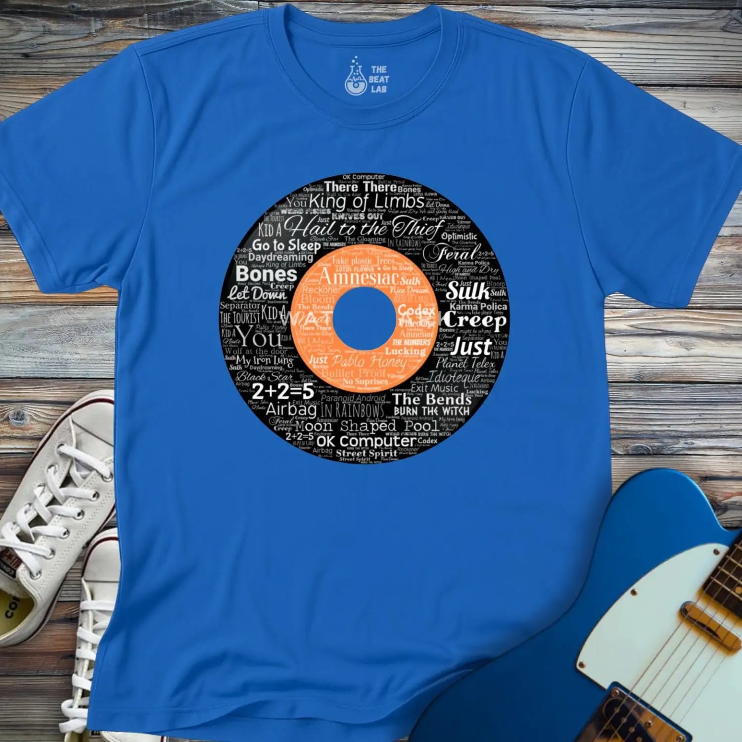 Radiohead Vinyl Record T-shirt - Royal / S - T-Shirt
