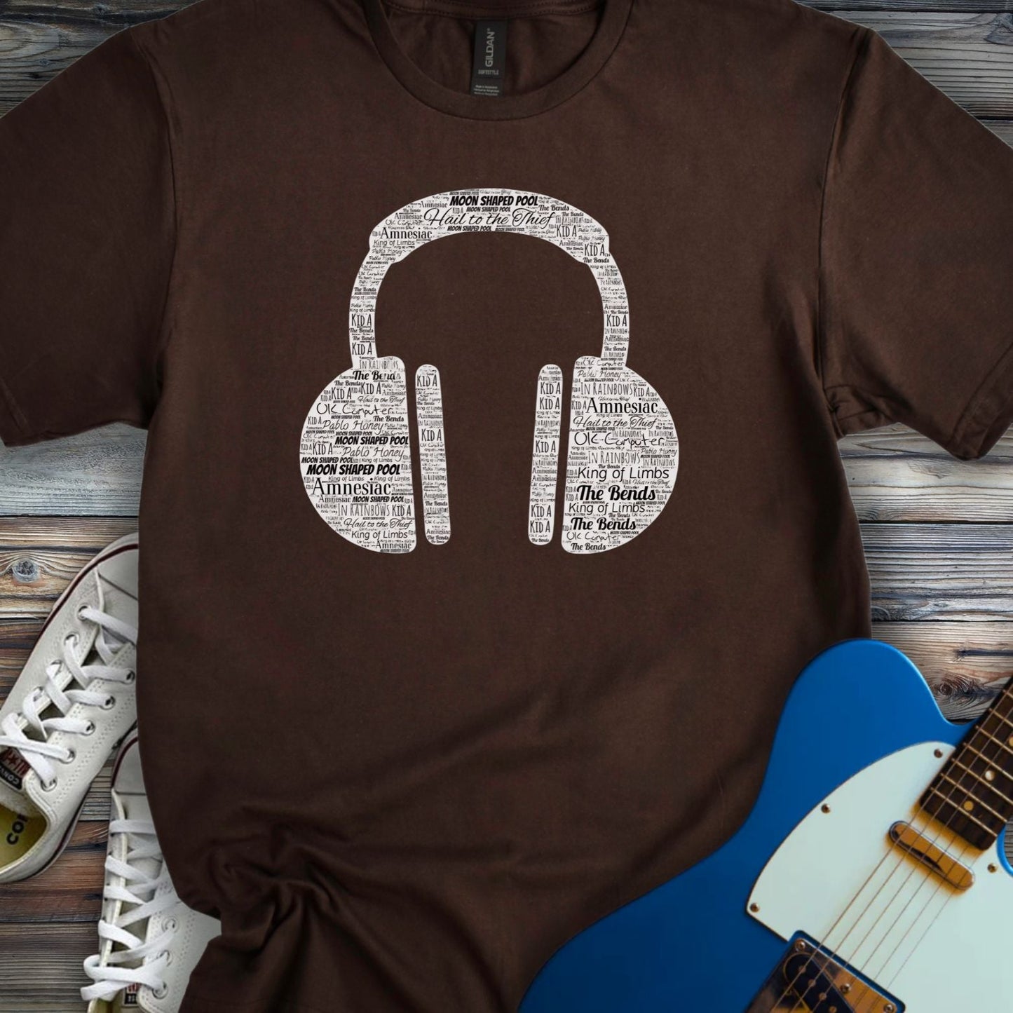 Radioheadphones T-shirt Dark Chocolate