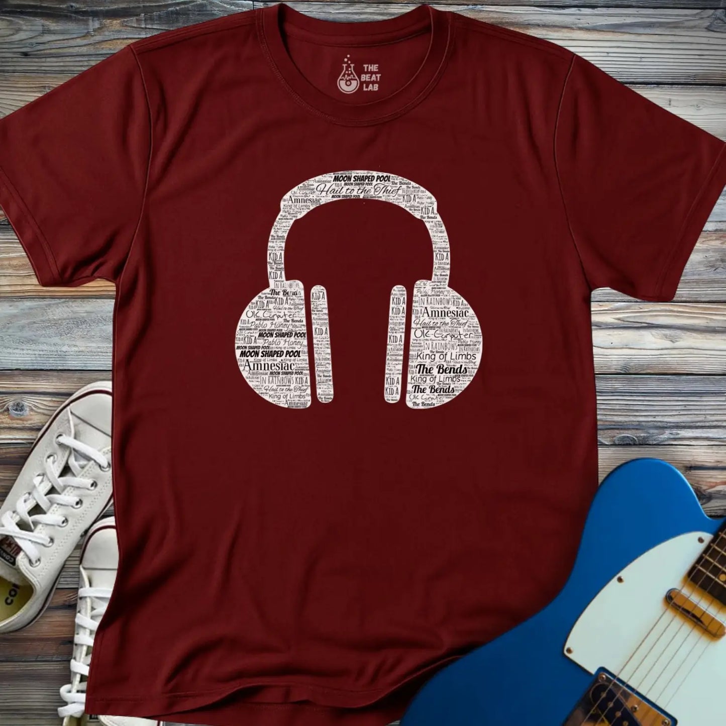 Radioheadphones T-shirt - Maroon / S - T-Shirt