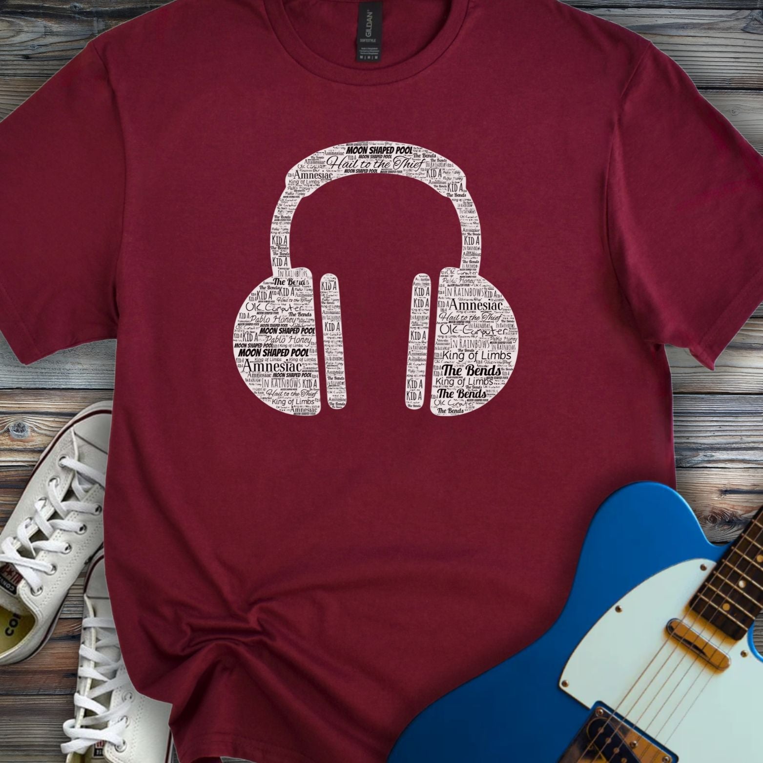 Radioheadphones T-shirt Maroon