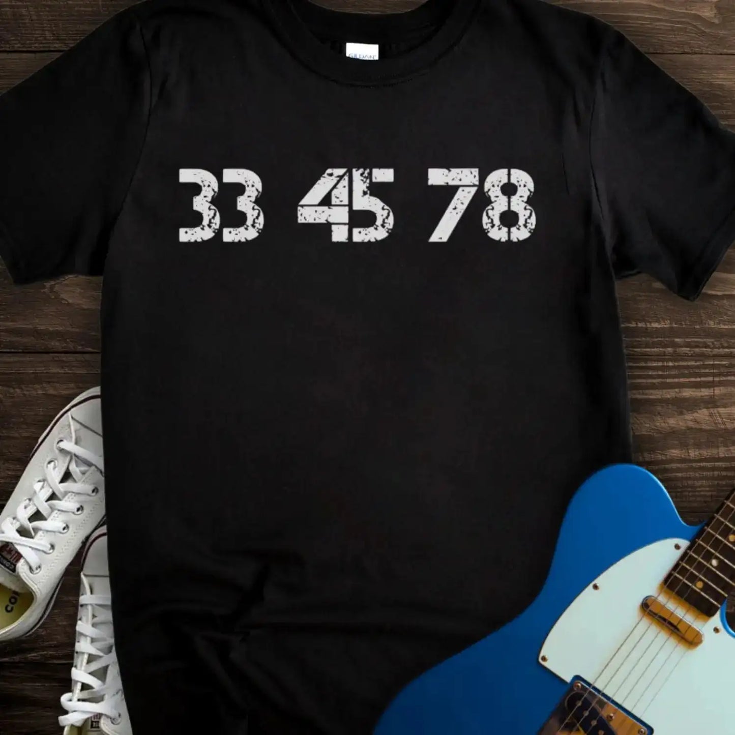 Record 33 45 78 RPM T-shirt Black