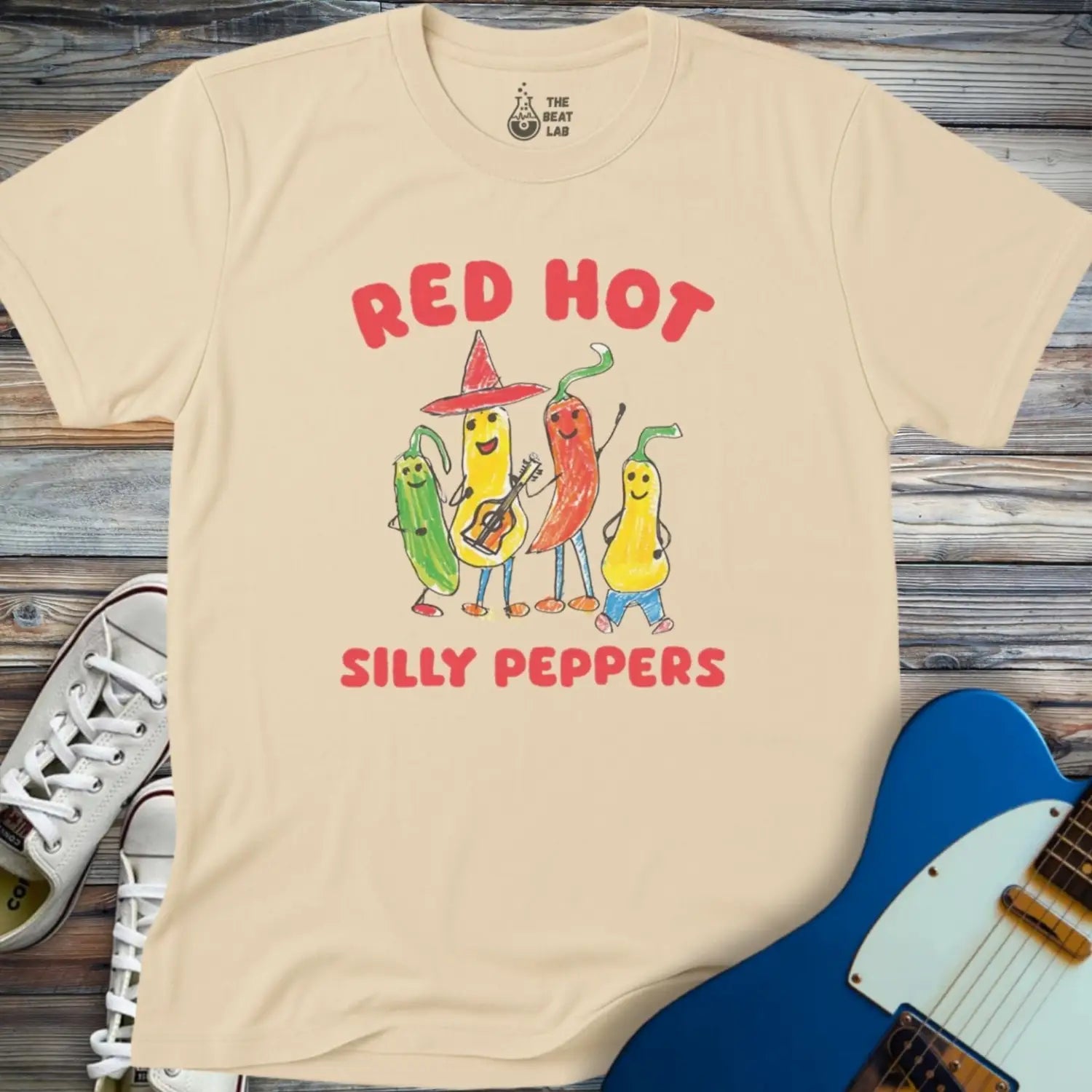Red Hot Silly Peppers T-shirt - Sand / S - T-Shirt