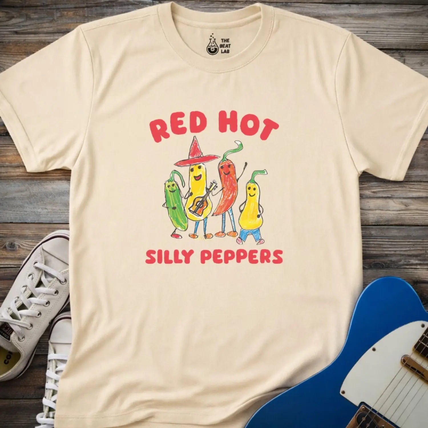 Red Hot Silly Peppers T-shirt - Sand / S - T-Shirt