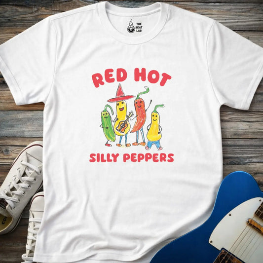 Red Hot Silly Peppers T-shirt - White / S - T-Shirt