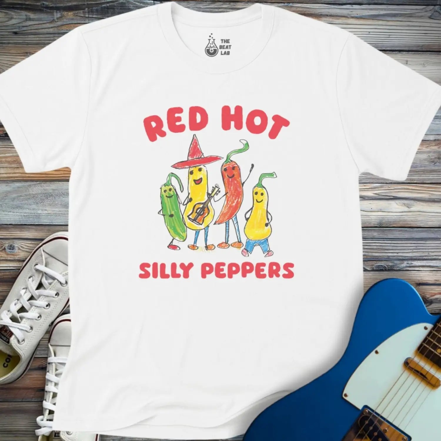 Red Hot Silly Peppers T-shirt - White / S - T-Shirt