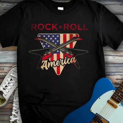 Rock and Roll America T-shirt Black